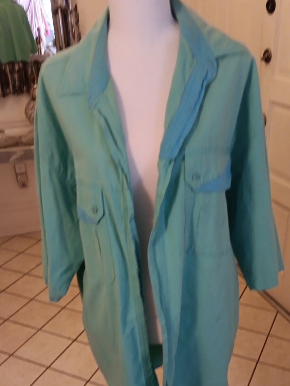 Weekenders Teal Open-Front Lightweight Women's Jacket